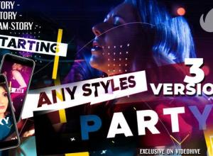 AE模板-音乐派对视频包装片头The Music Party