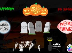 FCPX插件-万圣节文字标题恐怖元素动画 Halloween Titles