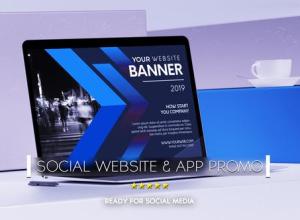 AE模板-社交网络APP应用程序宣传介绍视频展示 Social Website Promo & App Promo