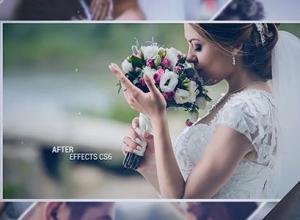 AE模板-照片回忆浪漫浪漫婚礼相册照片开场 Wedding Slide
