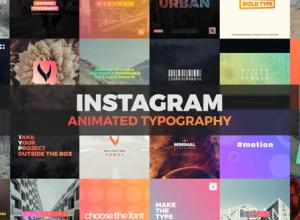 AE模板-INS竖屏视频故事文字标题排版动画Instagram Typography