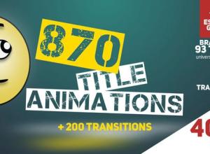 AE模板-870个动感时尚文字标题排版字幕动画870 Title Animations