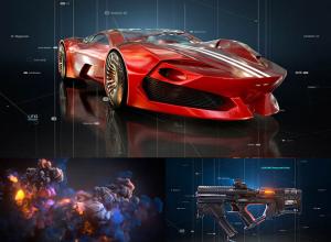 C4D Redshift游戏电影三维模型渲染Cinema 4D教程