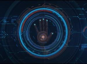 AE模板-科技感HUD手掌触摸指纹解锁logo动画片头 Hi Tech Opener