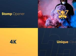 AE模板-节奏感跺脚4K文字排版快闪片头Simple Stomp Opener