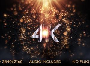 AE模板4K金属感火花粒子冲击猛击爆炸logo动画Logo Impact