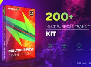 AE模板+脚本220组时尚冲击信号损坏图形切割扭曲光效视频转场预设