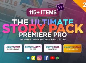 AE+PR模板-110个手机竖屏流行文字排版设计视频包装动画