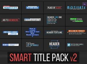 AE模板-16组文字标题排版字幕动画Smart Title Pack v2