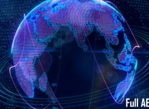 AE模板-科技感网络地球宣传片头 Cyber Earth