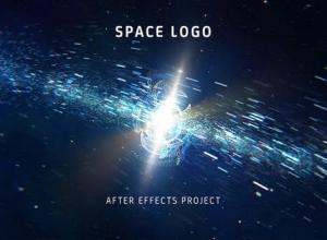 AE模板-大气浩瀚宇宙能量汇聚太空标志logo片头Space Logo