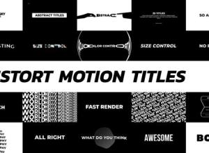 AR模板+PR预设25个动感扭曲文字标题排版动画Distort Motion Titles