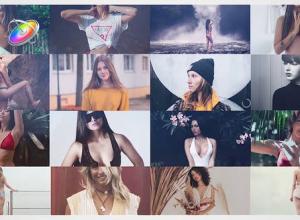 FCPX插件-创意视差照片网格展示相册片头Photo Grid