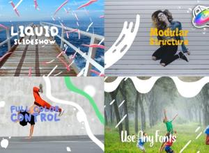 FCPX插件-10组卡通手绘风格多彩液体流动标题转场预设