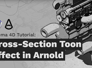 C4D教程-Arnold阿诺德渲染器卡通等距切面效果GSG教程+中英文字幕