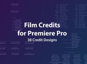 PR模板/预设-片头片尾字幕滚动字幕演职员表工具包Film Credits Kit