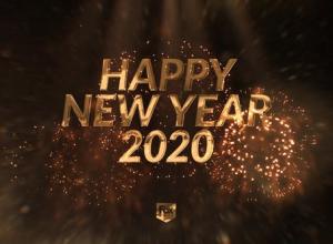 AE模板-2020年新年金色粒子倒计时烟花动画New Year's eve elegant countdown