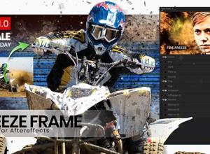 AE脚本-水墨粒子照片运动旗帜视差冻结帧人物定格片头工具包