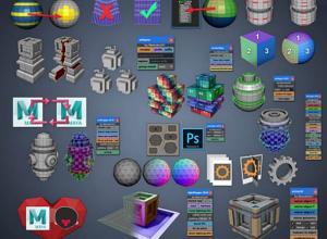 Maya建模展UV贴图脚本插件 Gumroad – Mel Script Pack – Modeling + UV Mapping Scripts