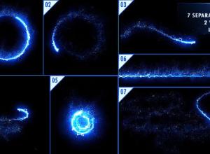 14个发光条纹粒子能量光效飞舞线条动画视频素材