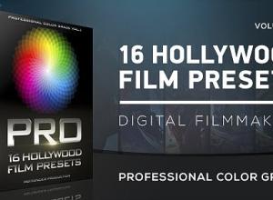 AE模板-16个好莱坞电影预告片颜色分级调色预设Hollywood Film Color Grading