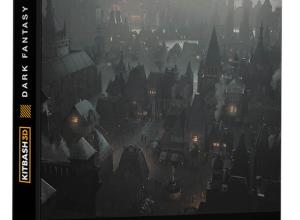 黑暗城堡建筑楼房3D模型 KitBash3D – Dark Fantasy