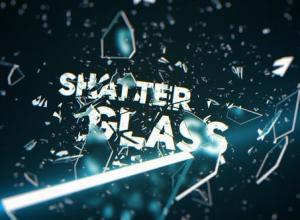 AE模板-玻璃破碎文字宣传片头包含音效 Shatter Glass Trailer