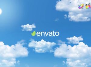 FCPX插件-4K蓝天白云logo动画sky-logo-reveal-fcpx-2020