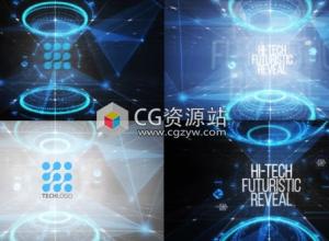 PR模板-科技感logo动画片头 Hi-Tech Logo Reveal
