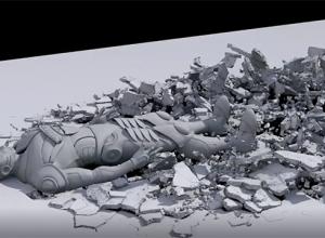 Houdini角色碰撞破碎烟雾随机碎片特效视频教程