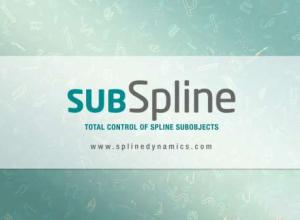 3DS MAX样条线编辑控制插件 SubSpline v1.11 for 3ds Max 2012-2020