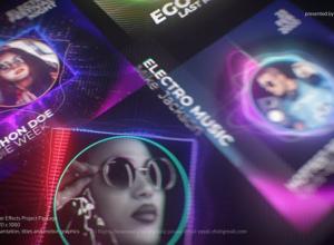 AE模板-抖音短视频DJ音乐音频可视化工具包