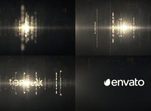 AE模板-科技感炫酷华丽金色光线logo动画视频片头