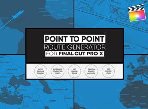 FCPX插件-三维地图任意地点连线动画工具包