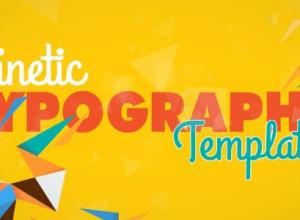 AE模板-动感时尚MG图形文字排版logo动画 Kinetic Typography