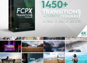 FCPX插件-1450组4K视频转场调色预设文字标题音效素材更新V7.2