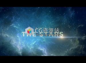 PR模板-宇宙太空星系背景天文学星空文字标题宣传片头