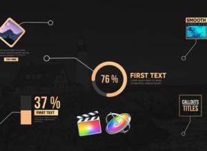 FCPX插件-10组独特标注工具包呼出指示线文字标题动画 + 使用教程