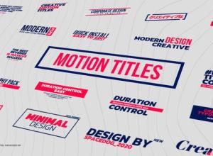 FCPX插件-24组简洁公司标题文字排版字幕条动画