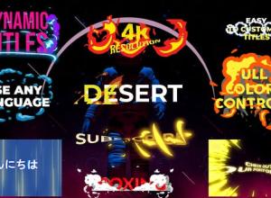 AE模板-时尚多彩动态卡通液体图形文字标题排版MG动画