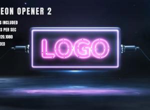 AE模板-三维炫酷霓虹灯开场片头3D Neon Opener