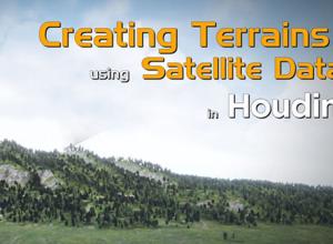 Houdini用卫星数据地形实例制作视频教程