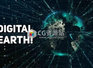 4K数字地球包科技感粒子互联网技术宣传背景视频素材