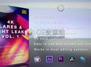 99个4K光效闪光漏光抽象艺术背景视频素材