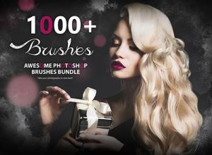 1000种PS笔刷预设大气时尚手工绘制污渍水彩喷漆散景光斑Photoshop笔刷