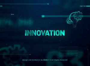 AE模板-科技感数字区块链logo动画开场