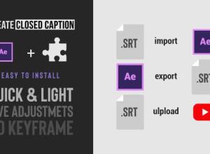 社交媒体视频字幕SRT文件导入导出AE脚本