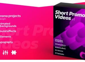 AE模板-社交媒体包文本标题背景动画短视频宣传