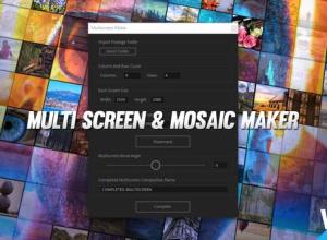 AE脚本-图片自动排列照片屏幕墙生成动画