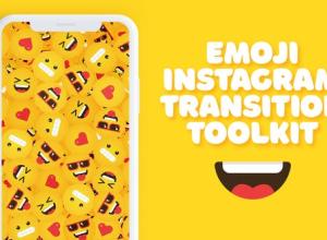 AE模板-INS竖屏Emoji表情符号转场动画工具包